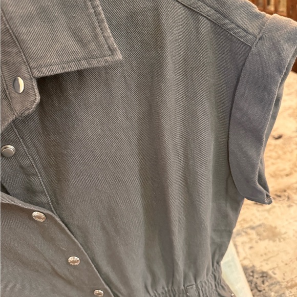 Dark gray denim romper, small, worn one time! - Picture 2 of 2